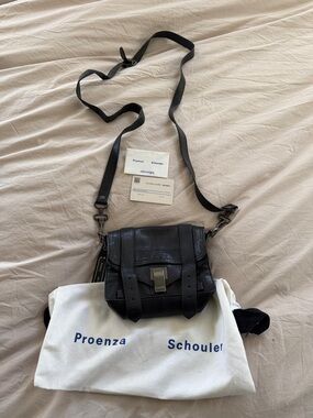 Proenza Schouler Black Leather Mini PS1 Shoulder Bag- great cond Inc Auth card